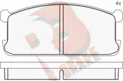 R BRAKE rb0286 -  Комплект тормозных колодок, дисковый тормоз
